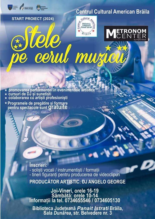 “Stele pe cerul muzicii” continuă și în 2024 | Cursuri gratuite, pentru toate vârstele, cu DJ Angelo&nbsp;George