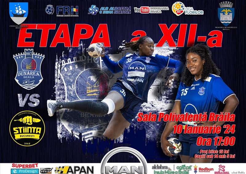 Miercuri, HC Dunărea Brăila va juca acasă cu Știința&nbsp;București