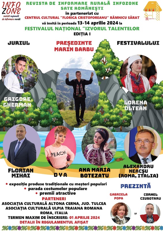 Au demarat înscrierile la prima ediție a Festivalului Național “Izvorul&nbsp;Talentelor”