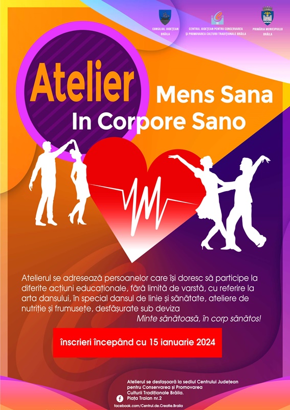 CJCPCT a dat startul înscrierilor la Atelierul “Mens Sana in Corpore&nbsp;sano!”
