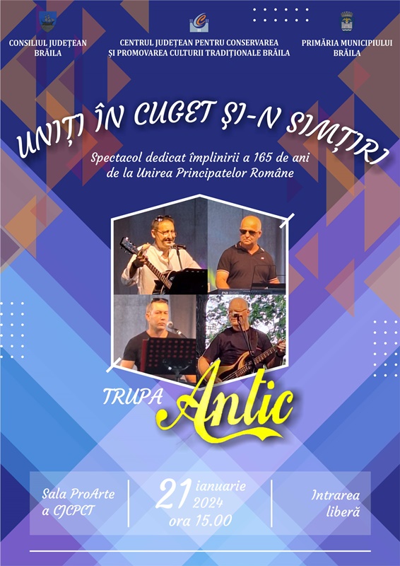 “Uniți în cuget și-n simțiri”, un program artistic spectaculos de muzică pop-rock și&nbsp;folk