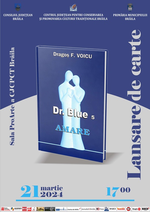 Lansare de carte! “Amare Dr. Blue 5”, volum de poezii semnat de scriitorul Dragoș F.&nbsp;Voicu
