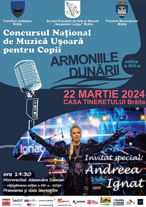 Zeci de tineri interpreți vor evolua pe scenă la concursul “Armoniile Dunării” | În recital, Andreea&nbsp;Ignat