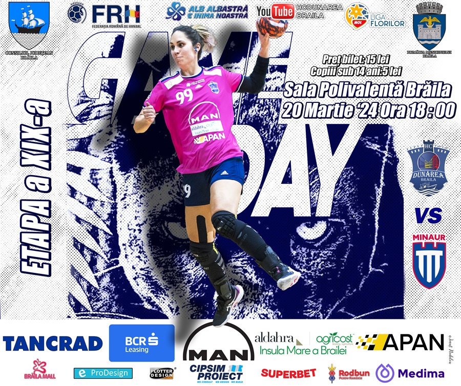 Miercuri, Dunărea Brăila va întâlni CS Minaur Baia Mare, în Sala Polivalentă din&nbsp;municipiu
