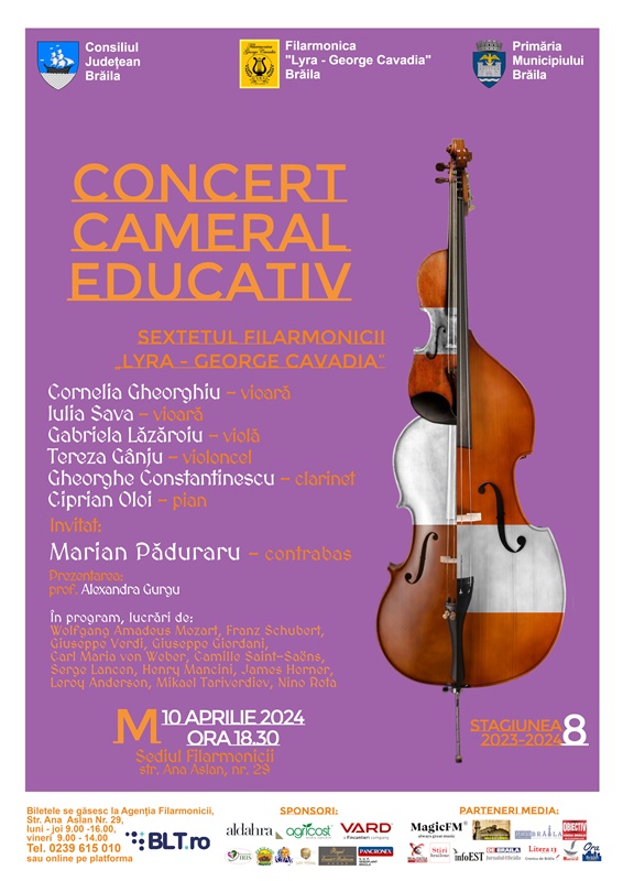 Concert cameral educativ la Filarmonica “Lyra-George Cavadia”