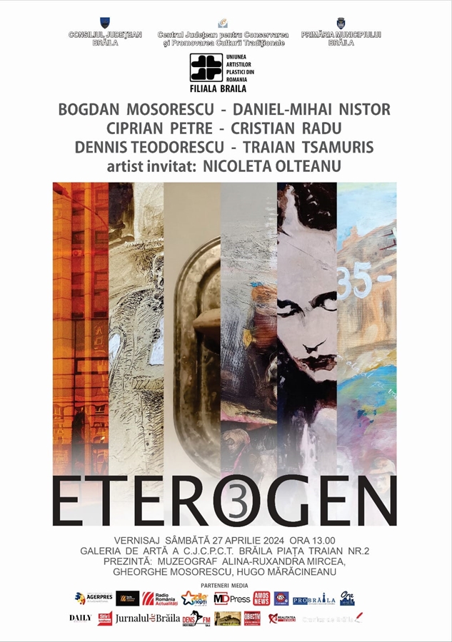 Centrul de Creație Brăila invită brăilenii la vernisajul expoziției “Eterogen”, o întâlnire a artei fotografice cu ceramica, grafica și&nbsp;pictura