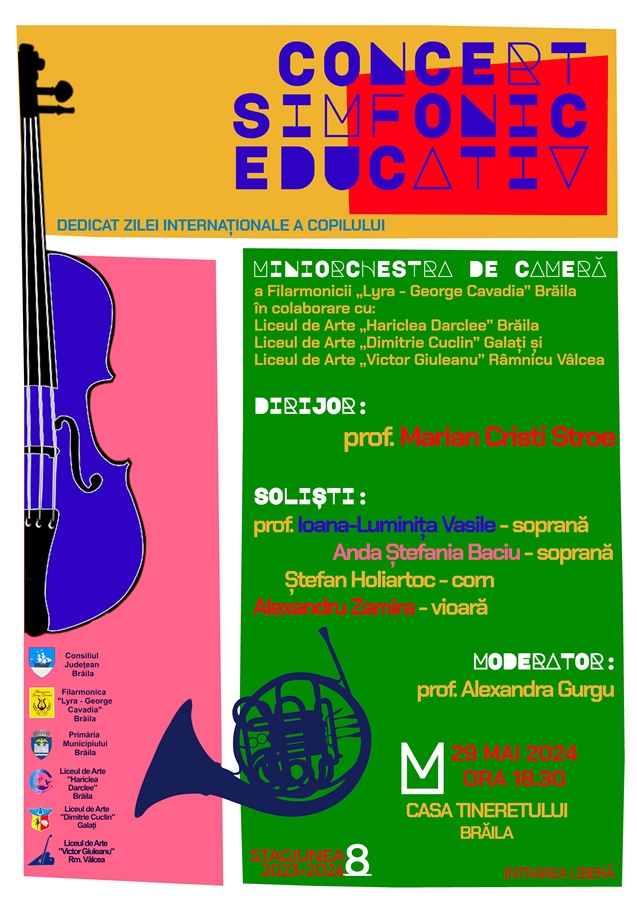 Concert simfonic educativ, dedicat Zilei internaționale a&nbsp;copilului