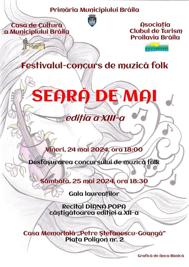 Se fac înscrieri la Festivalul Concurs de Muzică Folk “Seară de Mai”, aflat la cea de-a XIII-a&nbsp;ediție