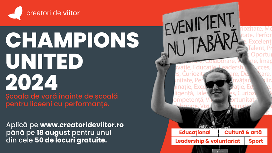 “Creatori de viitor”, programul care reunește liceeni cu performanțe din România, a ajuns la a XI-a ediție | Participarea este&nbsp;gratuită