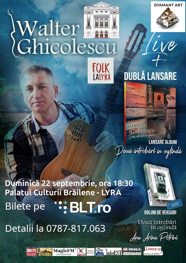 Artistul Walter Ghicolescu vine în fața publicului brăilean cu un nou album, “Două întrebări în&nbsp;oglindă!”