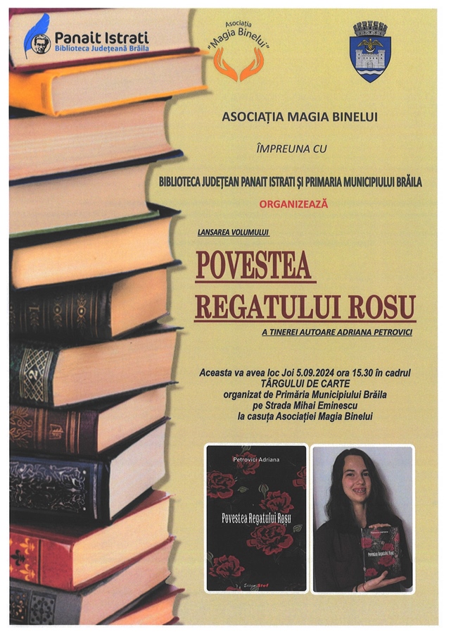 Volumul “Povestea Regatului Roșu” de Adriana Petrovici va fi lansat la Târgul de&nbsp;Carte