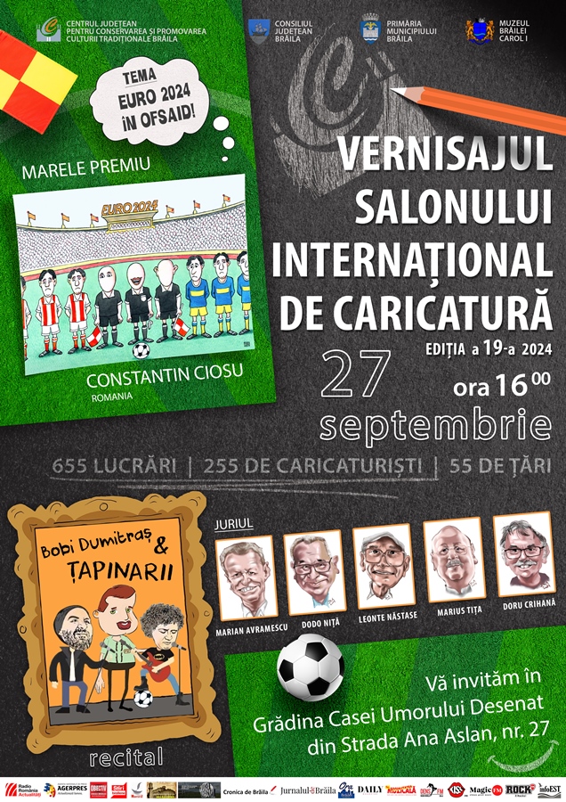 În 27 septembrie, vor fi anunțați câștigătorii celei de-a XIX-a ediții a Salonului Internațional de&nbsp;Caricatură