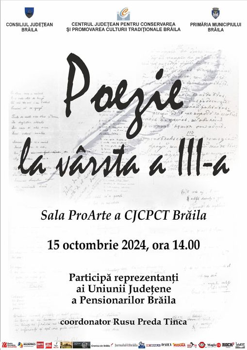 “Poezie la vârsta a treia”, un eveniment în care poezia și dialogul se contopesc într-o lume a frumosului și a&nbsp;inspirației