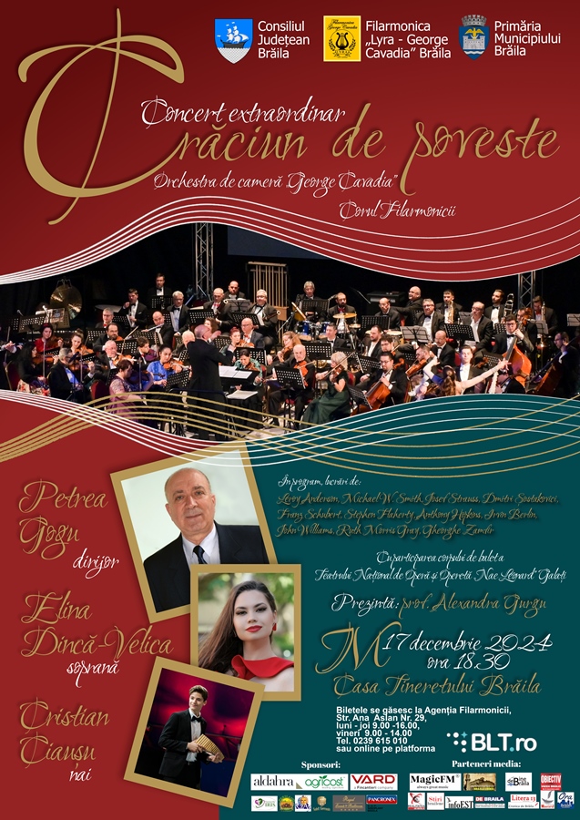 “Crăciun de poveste”, eveniment de excepție sub semnătura Filarmonicii “Lyra – George&nbsp;Cavadia”