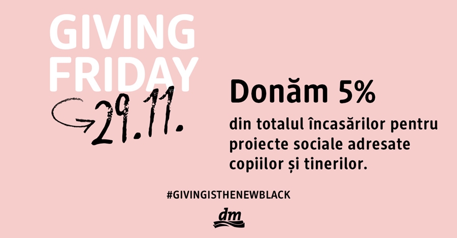 Cumpără, donează, schimbă vieți alături de dm drogerie markt și SOS Satele Copiilor  | Participă la cea de-a șasea ediție a Giving&nbsp;Friday