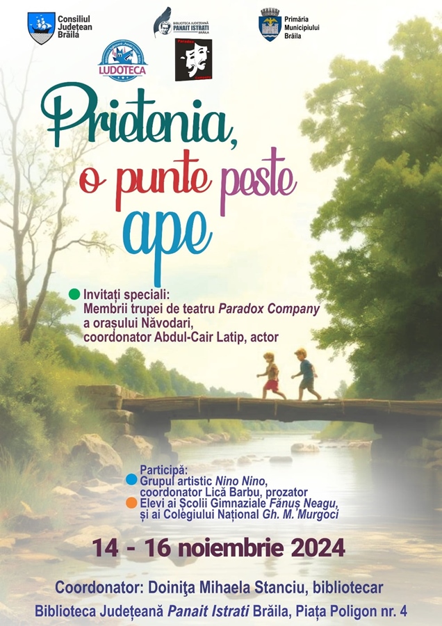 “Prietenia, o punte peste ape”, eveniment dedicat pasionaților de&nbsp;teatru