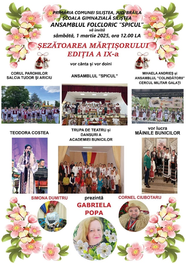 “Șezătoarea Mărțișorului”, un spectacol deosebit, devenit deja tradiție în Comuna&nbsp;Siliștea