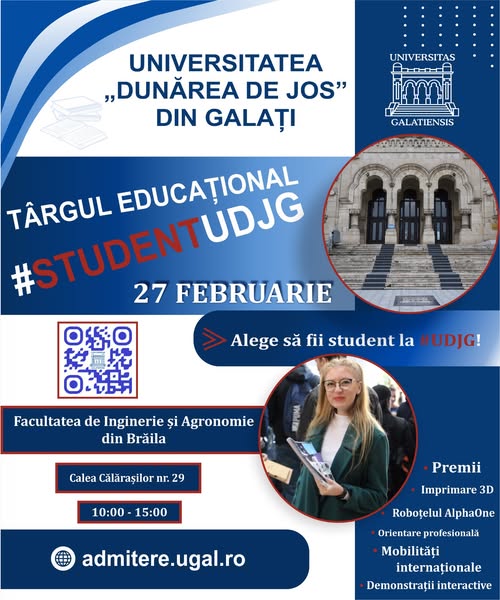 Târgul Educațional #STUDENTlaUDJG, o sursă de informare pentru viitorii&nbsp;studenți