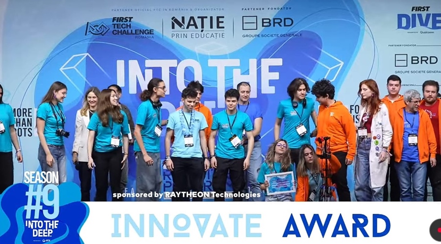 Premiul “2 INNOVATE” pentru echipa de robotică “Helix”, în Finala Campionatului Național de Robotică “First Tech Challenge&nbsp;România”