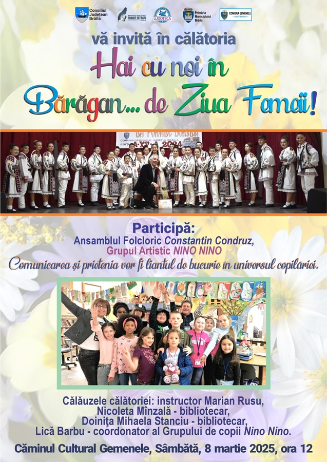 Proiectul “Hai cu noi în Bărăgan!”, acum în localitatea&nbsp;Gemenele