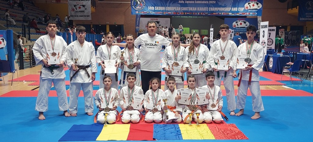 14 karateka brăileni au strălucit la europenele de Karate SKDUN din Italia | Pe podium, de 24 de&nbsp;ori!